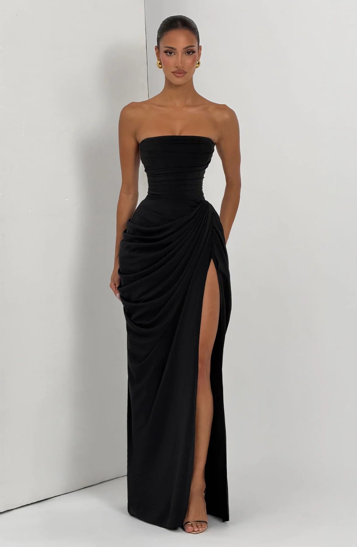 Sienna Strapless Corset Maxi Dress