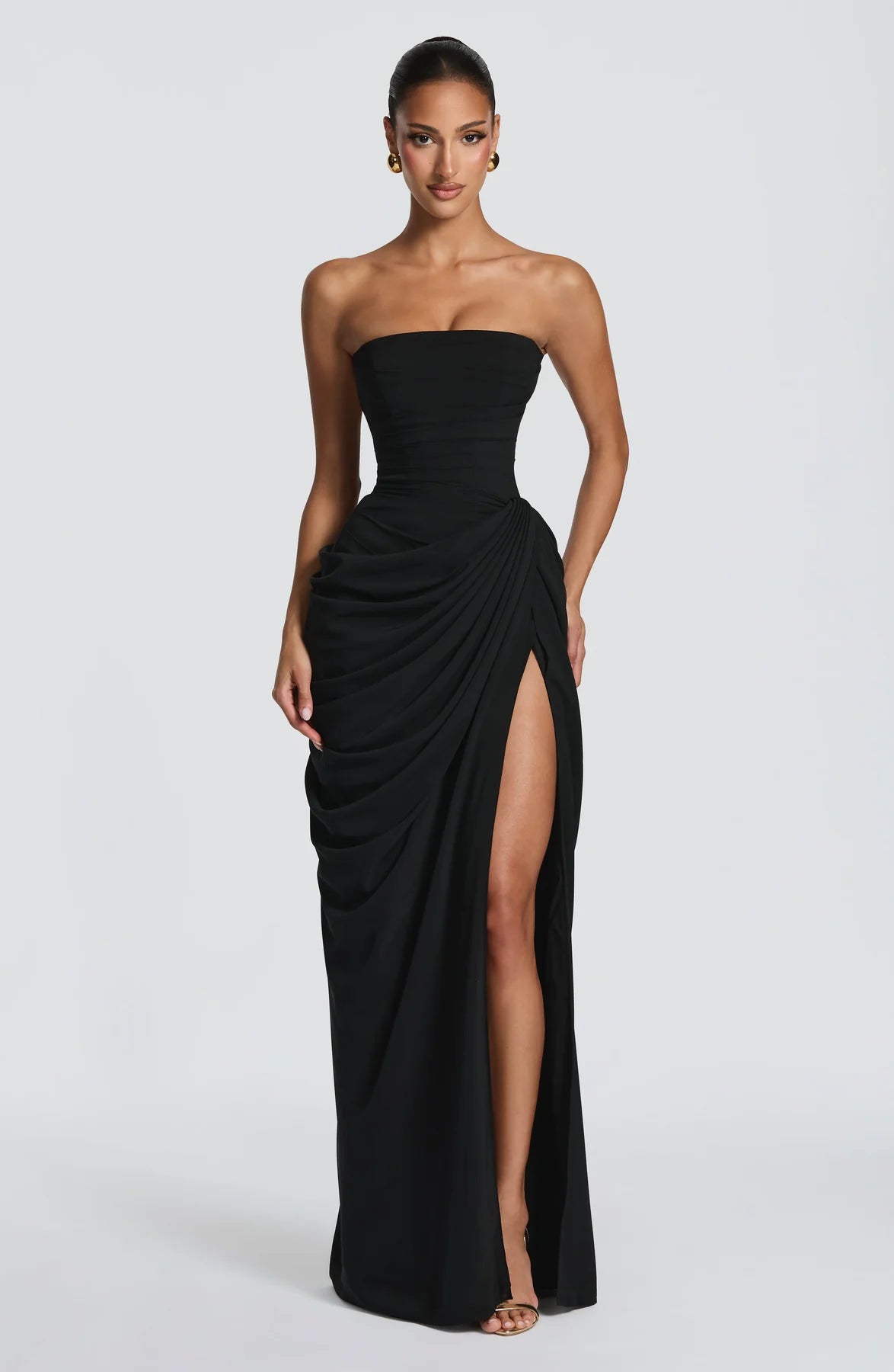 Sienna Strapless Corset Maxi Dress