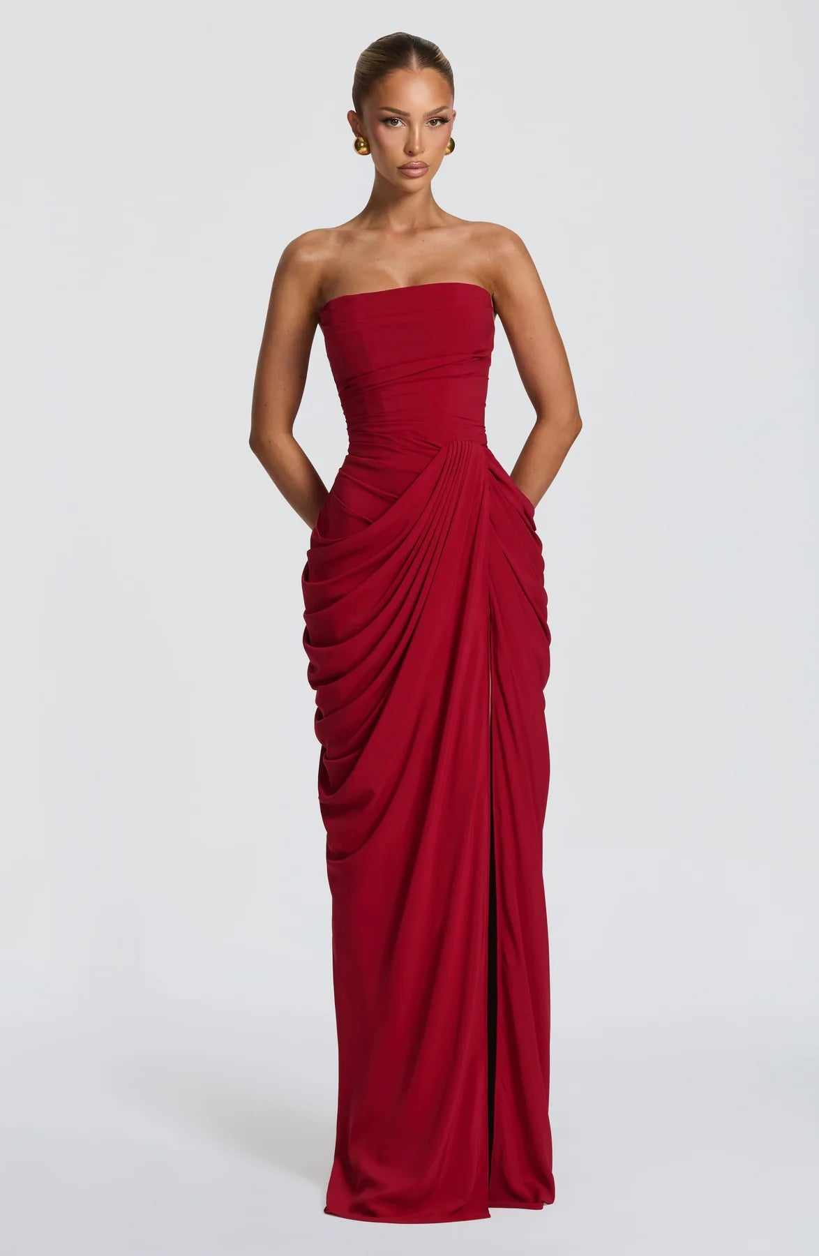 Sienna Strapless Corset Maxi Dress