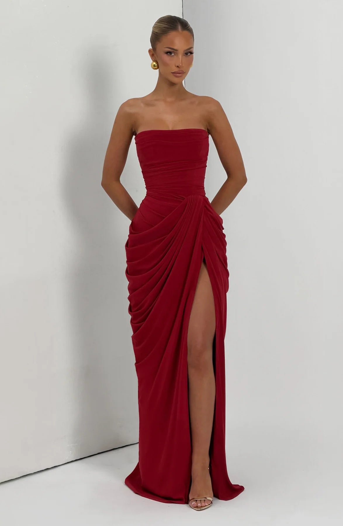 Sienna Strapless Corset Maxi Dress