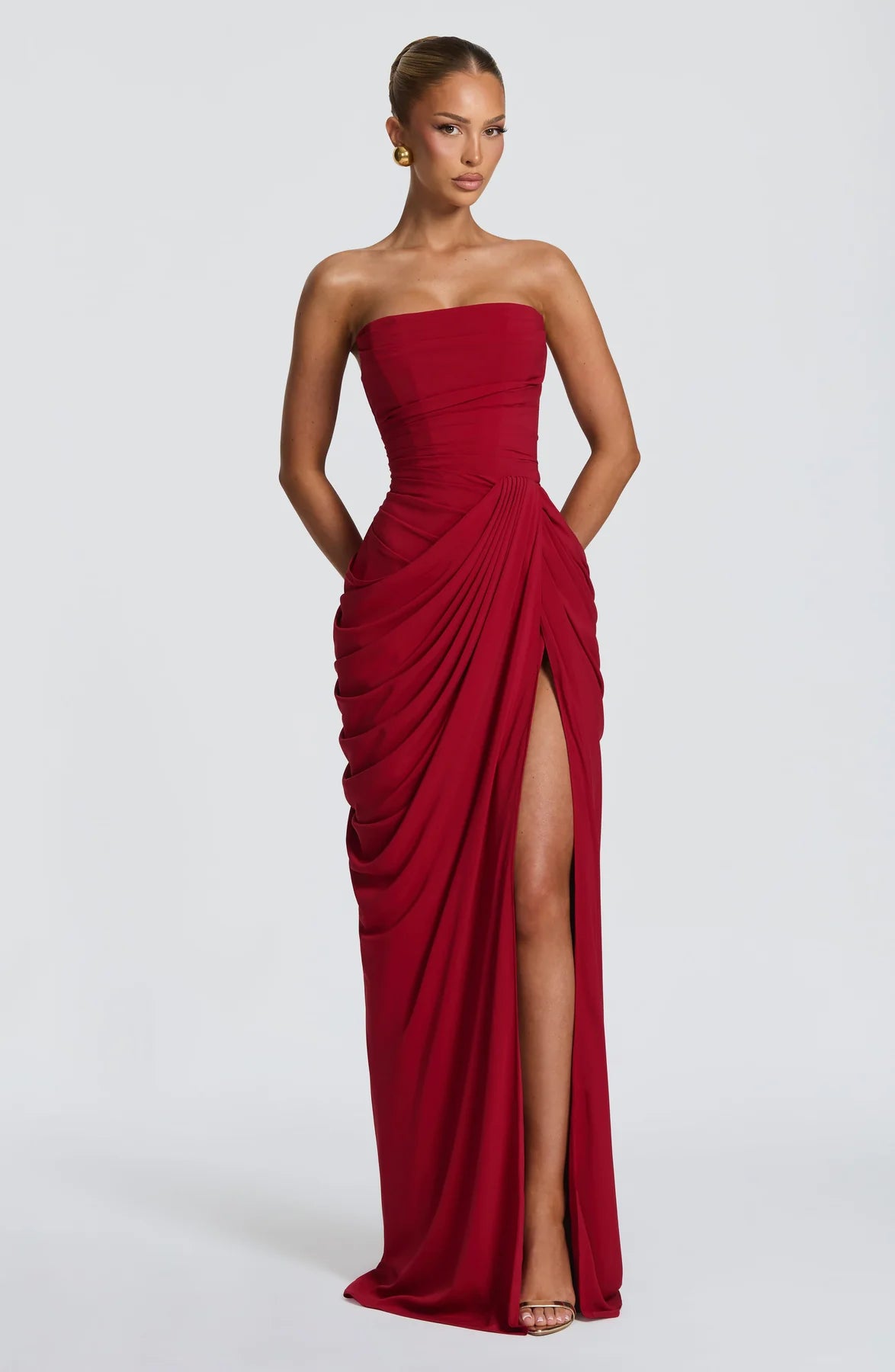 Sienna Strapless Corset Maxi Dress
