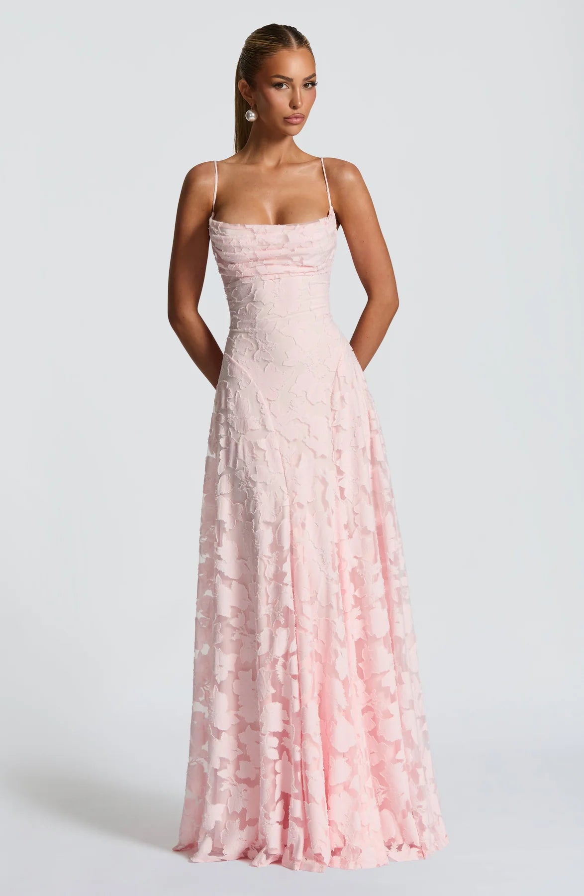 Jacquard Slip Maxi Dress