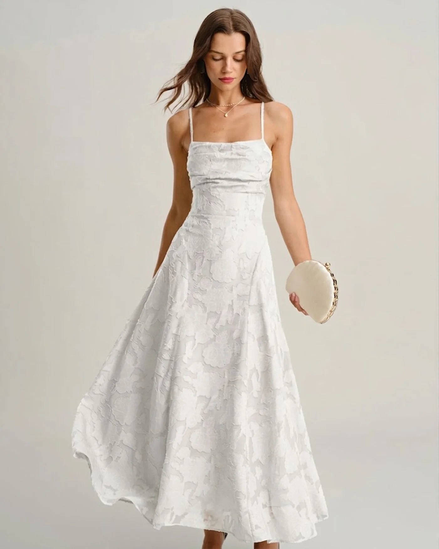 Jacquard Slip Maxi Dress